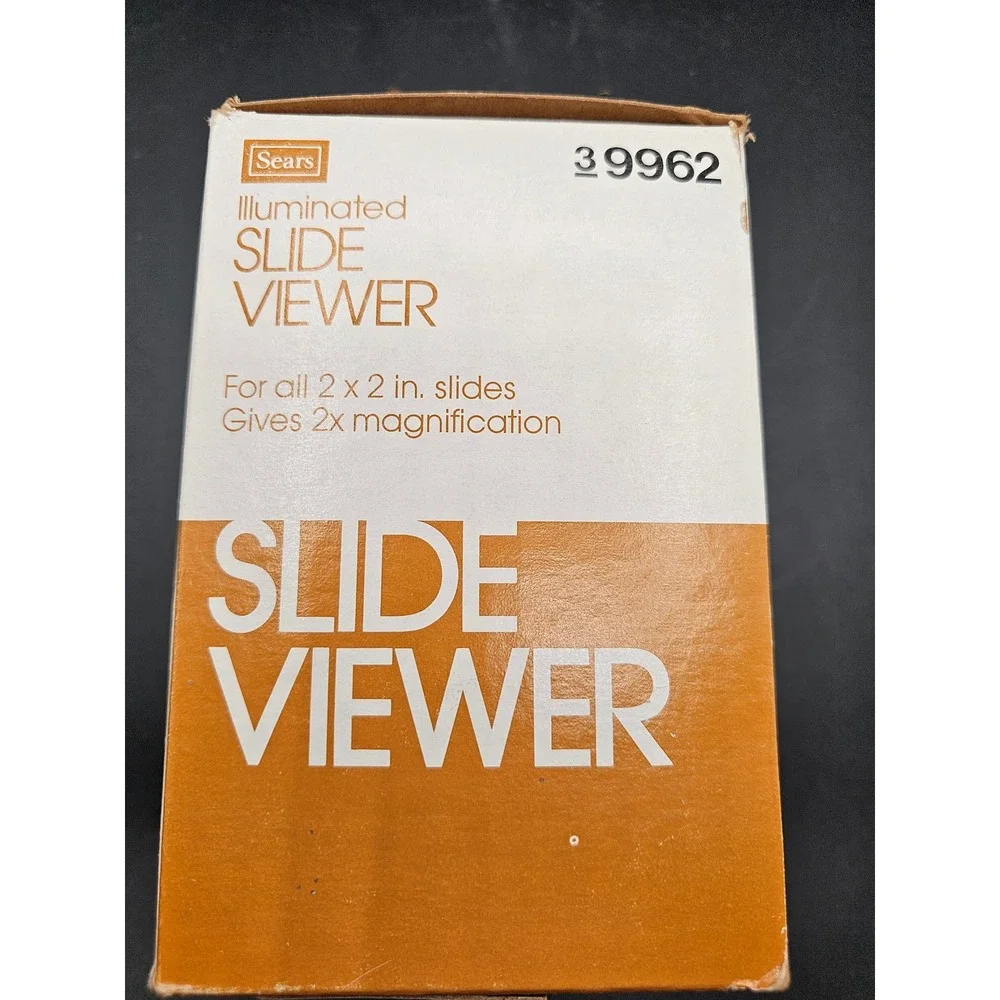 Vintage Sears Illuminated Slide Viewer 39962 for 2x2 Slides 2x Magnification WW